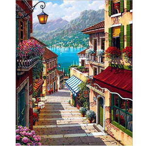 Paint By Number Kit for Adults - Mountain Road - DIY Painting By