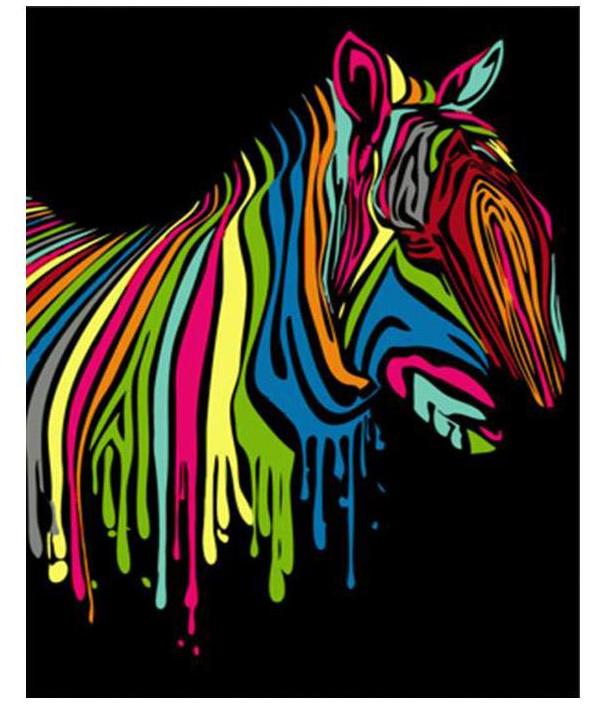 Abstract Colorful Zebra – Paint By Numbers